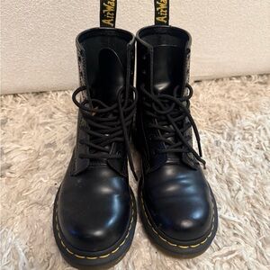 Dr. Marten Black Leather Lace-Up Boots